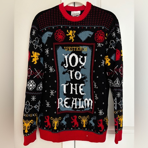 HBO Other - Game of Thrones Westeros Ugly Christmas Holiday Sweater “Joy To The Realm” Large
